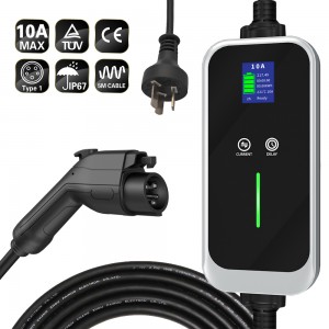 Mode Level 2 Ac Electric Car Charger 10A  Portable EV Charger 7kw type1  with AU plug