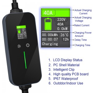 40A Level 2 AC TESLA EV Portable charger tesla Electric Car Charger