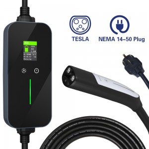 40A Level 2 AC TESLA EV Portable charger tesla Electric Car Charger