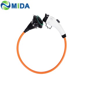 Type 2 to Type 1 EV Adapter with 0.5m Cable for EV Charger