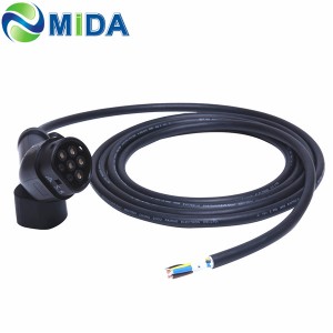type 2 ev charging tethered cable 5m 16A single phase