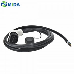 5m 32A single phase type 2 ev charging tethered cable